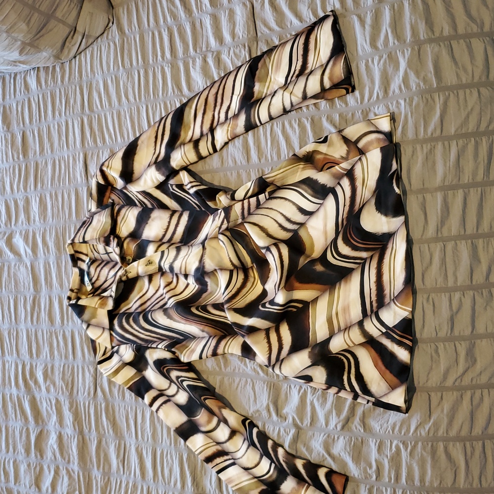 Zara Brown,Black & Tan mini dress With Side Zipper Size XS like new - Picture 7 of 9